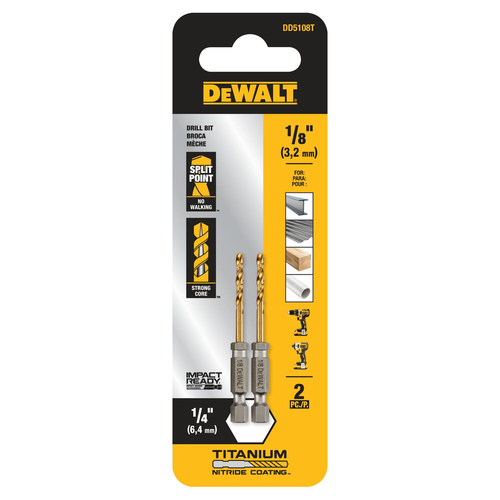 1/8IN TITANIUM IR DRILL BIT - 2PC