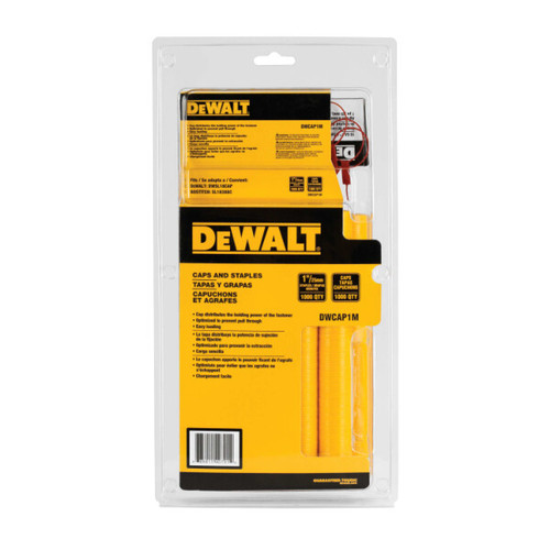 DEWALT Caps And 18 Gauge 5/16" Crown Sl Style Staples 1M