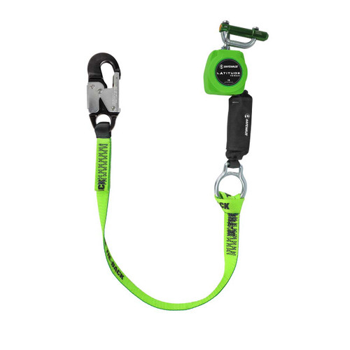 SafeWaze Latitude 6' Tie-Back Single Web SRL: 9013, 37" SL Tie-Back, Alu Snap