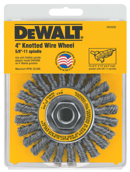 DEWALT 4" x 5/8"-11 HP .020 Carbon Stringer Wire Wheel  (P/N DW4930)