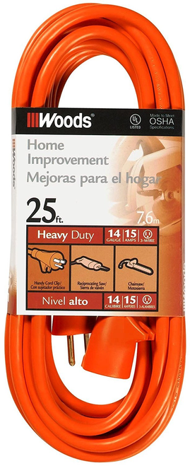 Woods CORD SET, 14/3 25' SJTW ORANGE