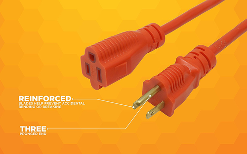 Woods CORD SET, 14/3 25' SJTW ORANGE
