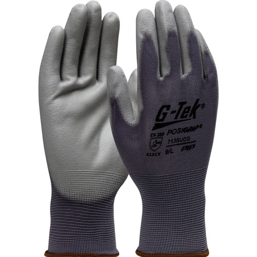 G-Tek® PosiGrip® 713SUCG  SeamlessGlove Coated, Size XL, Gray