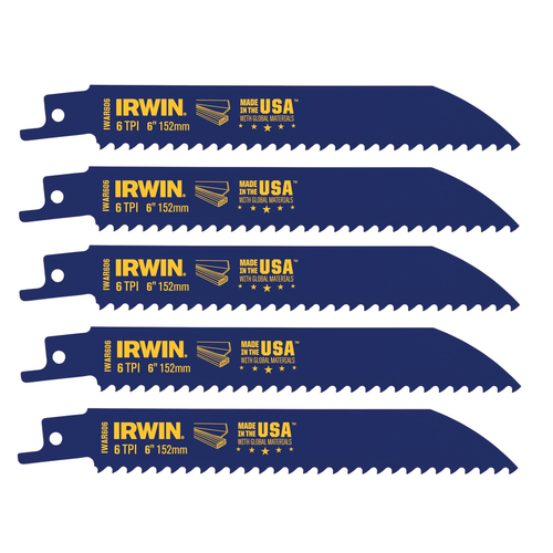 IRWIN RECIP 6" 6TPI 5PK  (P/N 372606P5)