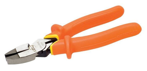 GREENLEE Pliers, Sidecut, 9", Insulated, Molded Handles
