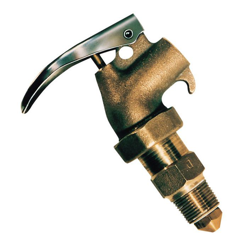 Brass Safety Drum Faucet, Internal Flame Arrester, Adjustable, 3/4" Bung
