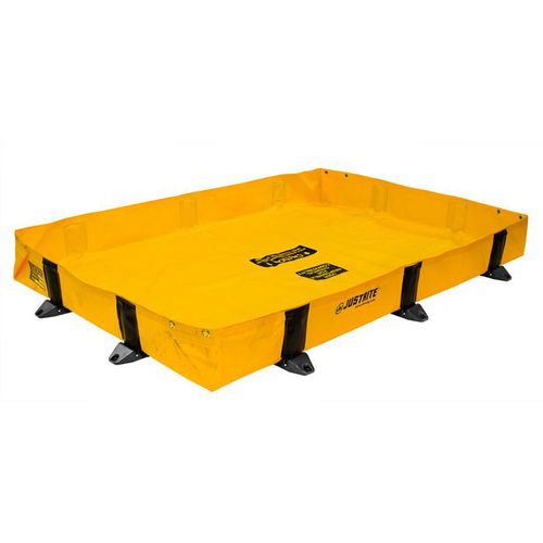 4' x 8' x 8", 159 Gallon Spill Capacity, Folding Spill Containment Berm, Rigid-Lock QuickBerm® Lite, Yellow - 28374