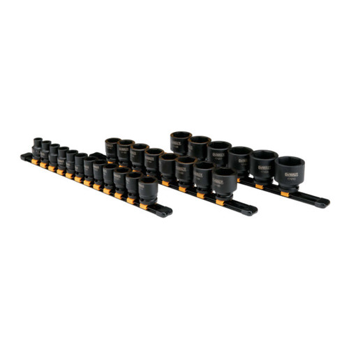 DEWALT 26 Piece 1/2 in Drive Metric Impact Socket Set 6 PT