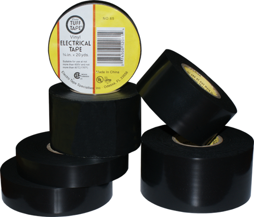 Electro-Tape 1 ½" (38 mm)    x  20 ft 7.5mil  Vinyl Electrical Tape Black 36/CS