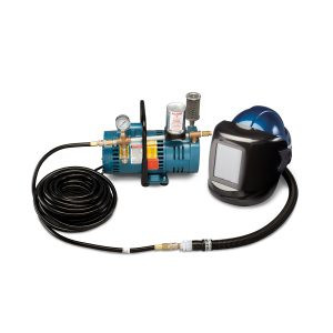 Allegro Two-Worker Deluxe Shield & Welding Helmet System, 50' Airline Hose & #10 Lens