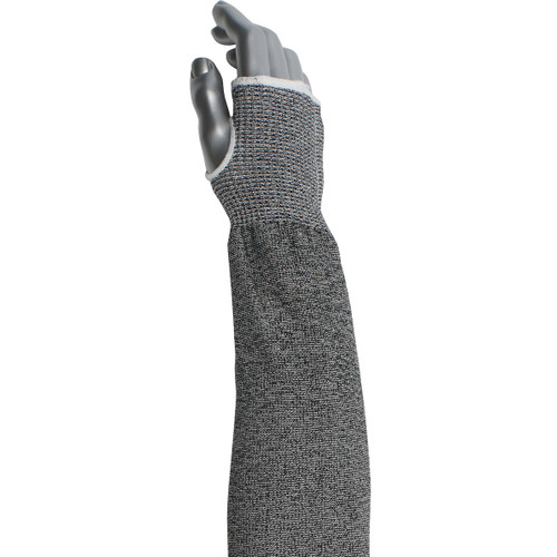 Kut Gard® 20-S10ATA/PE8-T  Cut Resistant Sleeve, Size 18", Gray, ANSI A8