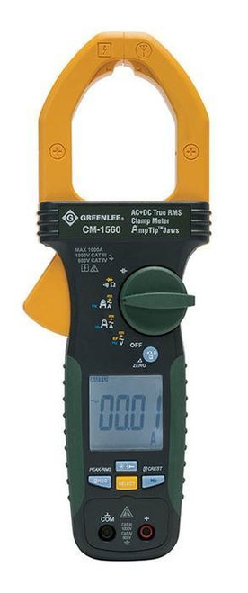 GREENLEE AC/DC True RMS Clamp Meter, 1000V, 1000A