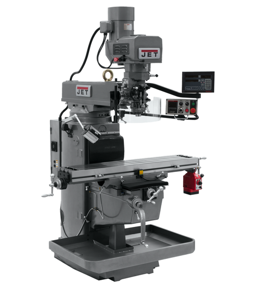 JTM-1050EVS2/230 Mill With 3-Axis Newall DP700 DRO (Knee) With X-Axis Powerfeed