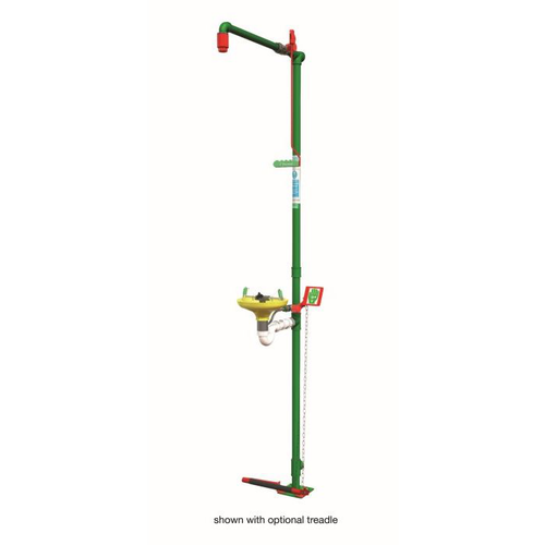 Floor Mount, Open ABS Bowl, Hughes Combination Shower, Galvanized Pipe, Top Inlet - 18G75G