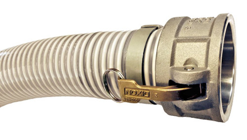 1-1/2" x 20ft Cam Lock C&E Low Temp PVC Suction Hose 1/EA