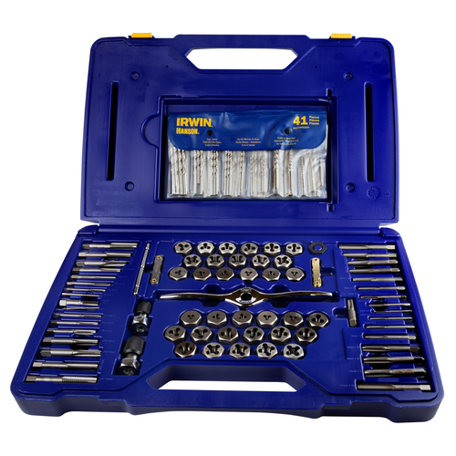 IRWIN TAP+DIE + DRL 116PC PTS SET DELUXE