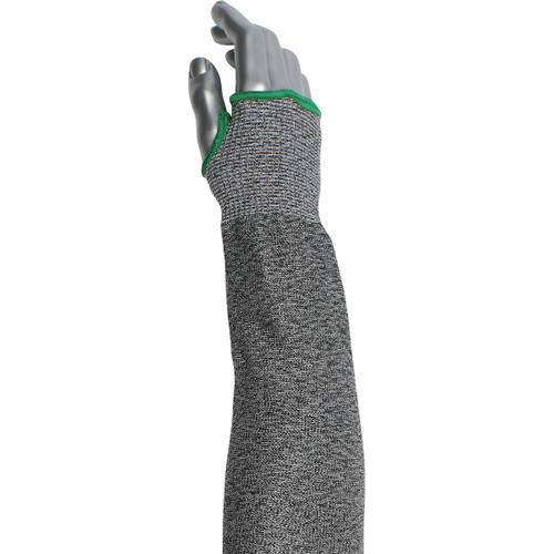 Kut Gard® 20-S13ATA/PE6-T  Cut Resistant Sleeve, Size 18", Gray, ANSI A6
