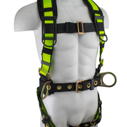 SafeWaze PRO Construction Harness: 3D, MB Chest, TB Legs, Fixed Waist Pad  (M)