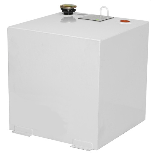 JOBOX 50 Gallon White Square Steel Liquid Transfer Tank for Trucks