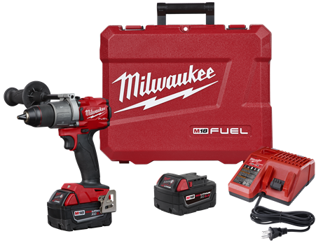 Milwaukee M18 FUEL 1/2" HAMMER DRILL/DRIVER KIT  (P/N 2804-22)