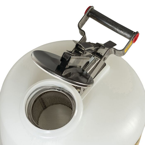 2 Gallon Poly Disposal Safety Can, Flame Arrester, White - 12751