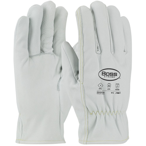 Boss® Xtreme 09-K3750  Hi Performance Glove, Size M, Natural, ANSI A2