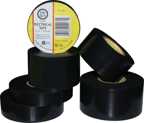 Electro-Tape  1"   (25 mm)     x 36 yd Solid Color PVC Marking Tape - Black 48/CS