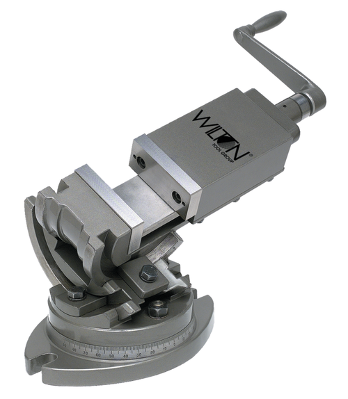 WILTON TLT/SP-125, 3-Axis Precision Tilting Vise 5" Jaw Width, 1-3/4" Depth