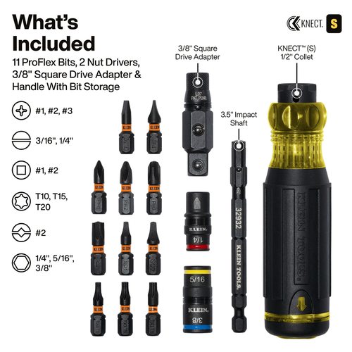 KNECT™ 17-in-1 Impact-Rated Hybrid Screwdriver / Nut Driver