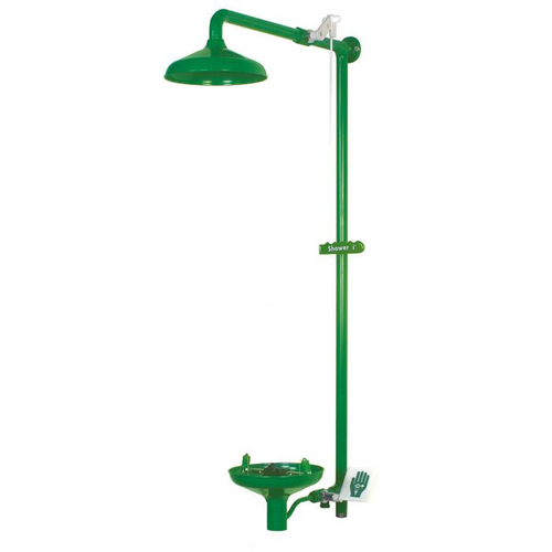 Wall Mount, Open ABS Bowl, Laboratory Hughes Combination Shower, Stainless Steel Pipe - L33GS34G