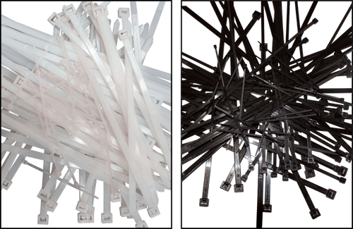 Electro-Tape 11" X 50 lb. Black UV Resistant Nylon Cable Ties 100/Bag 100/CS