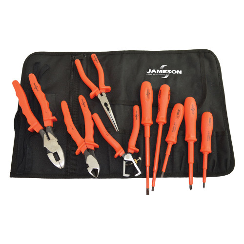 Jameson 1000V Insulated Basic Electrician's Tool Kit, 9-Piece