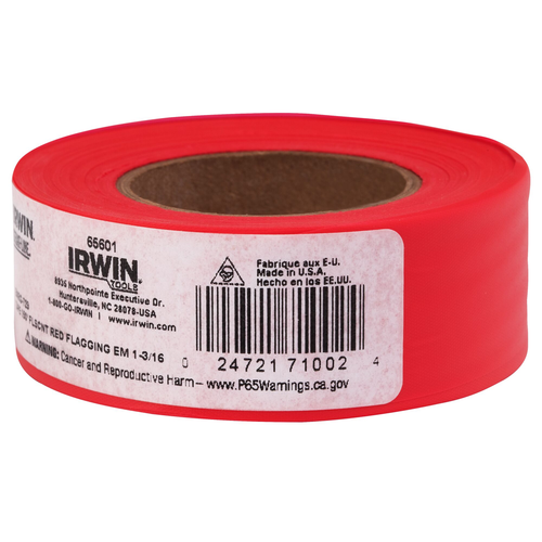 IRWIN TAPE 150' FLSCNT RED FLAGGING