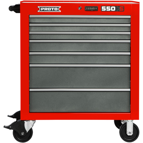 PROTO Roll Cab 34 In 7 Dwr Red/Grey