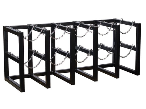 5 Wide by 2 Deep, Gas Cylinder Storage Rack, 10 Cylinder Capacity, Steel - 35172