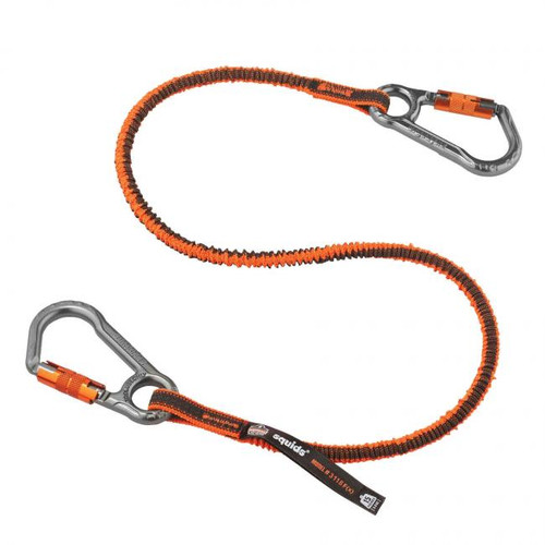 Ergodyne squids Tool Lanyard Dual Locking Carabiner - 15lbs Orange Standard