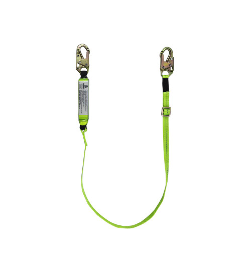 SafeWaze PRO 4'-6' Adjustable Energy Absorbing Lanyard: Snap Hook