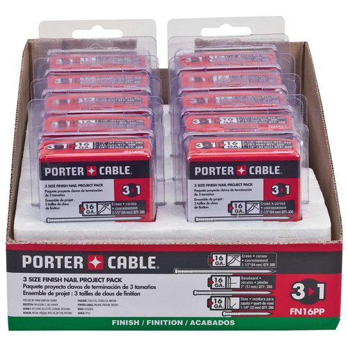 PORTER CABLE 16 GA Finish Nail Project Pack