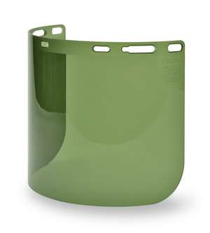 Face Shield Green 8"x15.5"x.078 Molded Cylinder Lexan PC