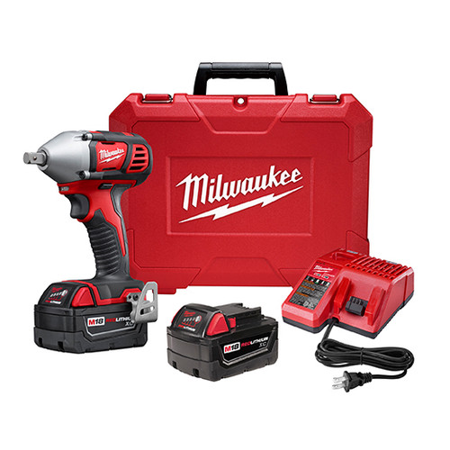 Milwaukee 2659-22 M18 1/2"Impact Wrench Kit with Pin Detent 1/EA