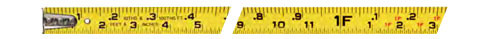 25FT B4 Blade Standard Short Tape Measure 6/PK
