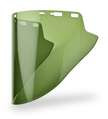 Face Shield Green 10"x18.5"x.078 Molded Cylinder Lexan PC 1EA