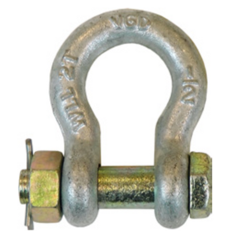 Anchor Shackle 3/8" Bolt Type Swl 2,000 Lb