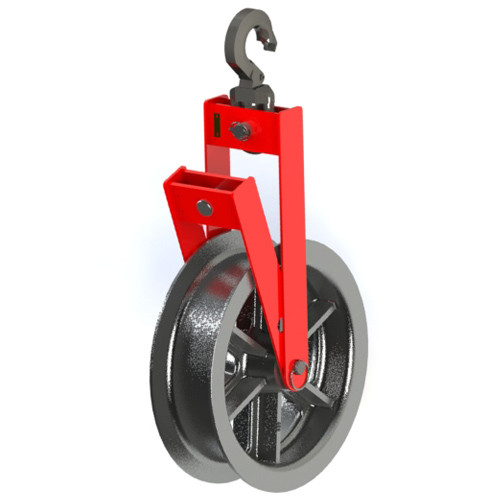 Sheave - Double Hanger 6" Wide x 20" Diameter Flat Bottom Sheave