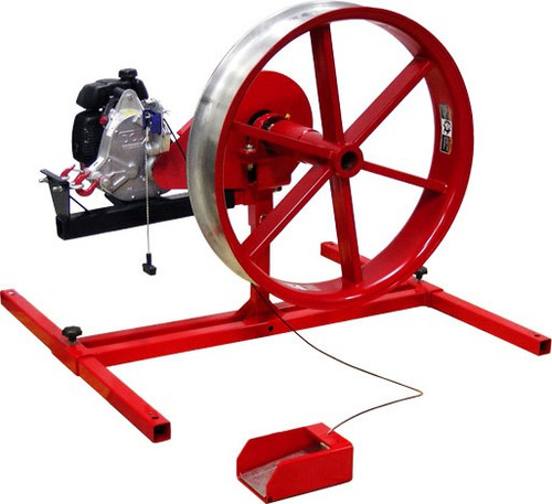 Gas Powered Fiber Cable Puller w/ H-Frame Base