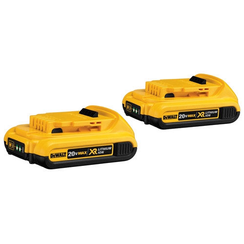 DEWALT 20V MAX* Battery, Compact 2.0Ah Double Pack