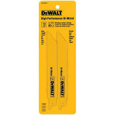 DEWALT Reciprocating Saw Blades, Straight Back, 6-Inch, 14 Tpi, 2-Pack