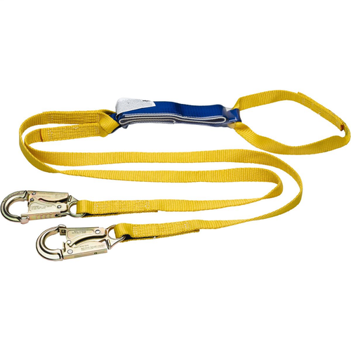 DeCoil Twinleg Lanyard (1" web, Loop and Snaphooks) -6'