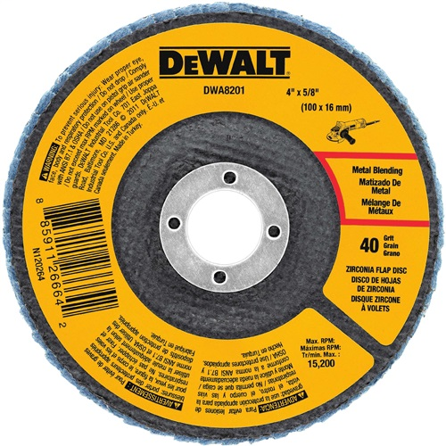DEWALT 7" x 5/8"-11 40 Grit Zirconium T29Flap Disc 5/bx