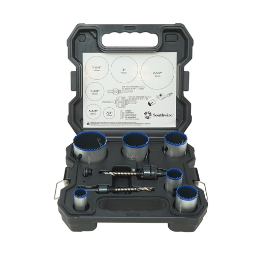 Southwire KIT, HOLE SAW BI-METAL 9-PC (BMHSKIT9)